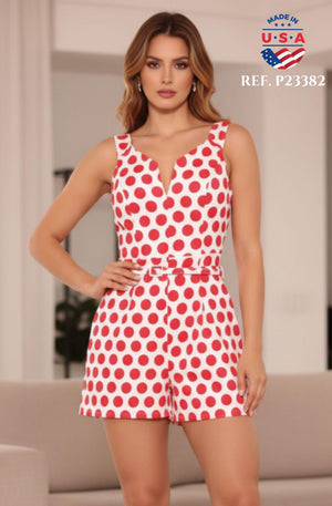 Ref. 003 -P23382 Enterizo Short Americano De Fiesta - Ropa Colombiana