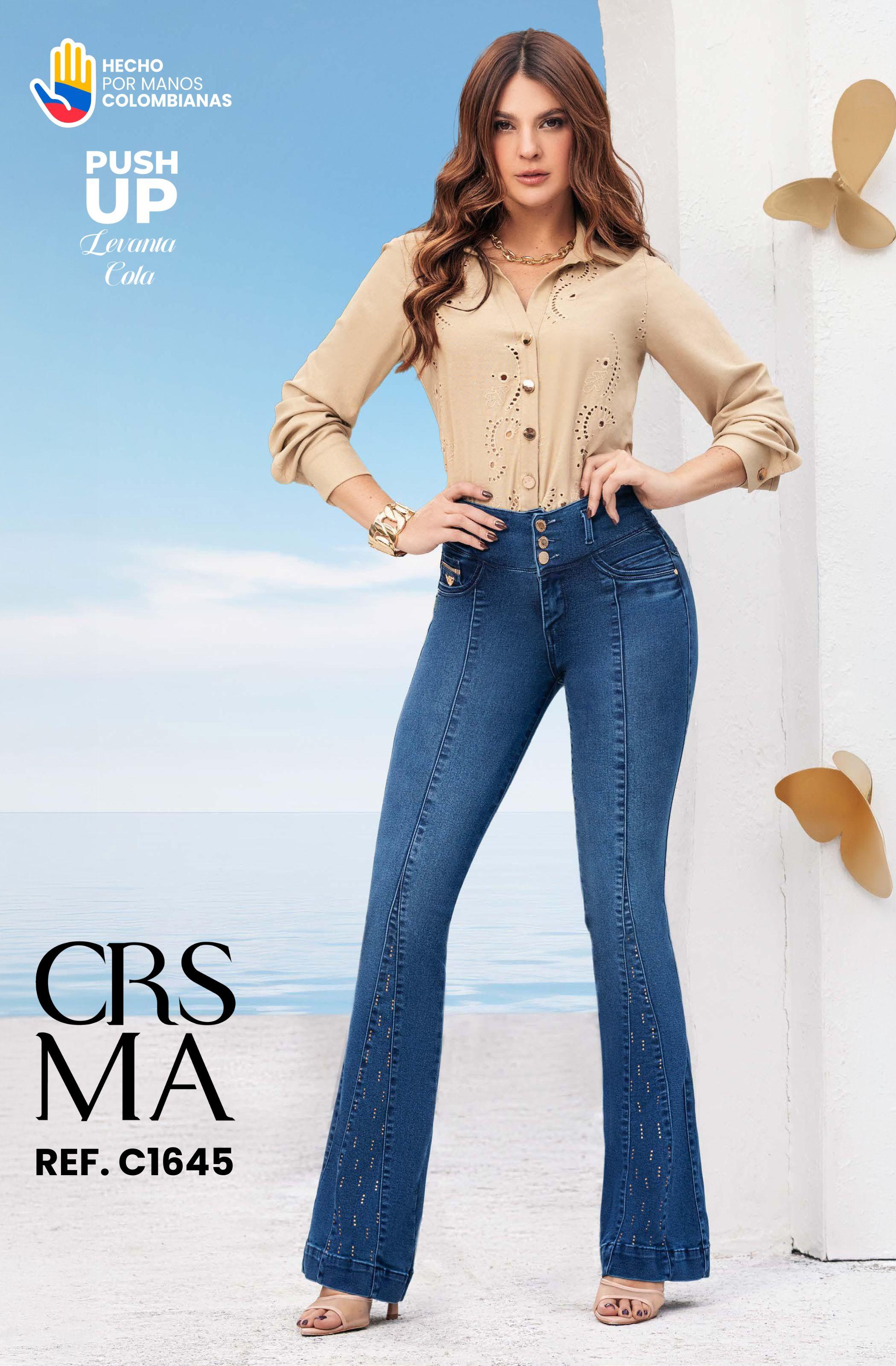 070 -C1645 Jeans con Bolsillos Push Up