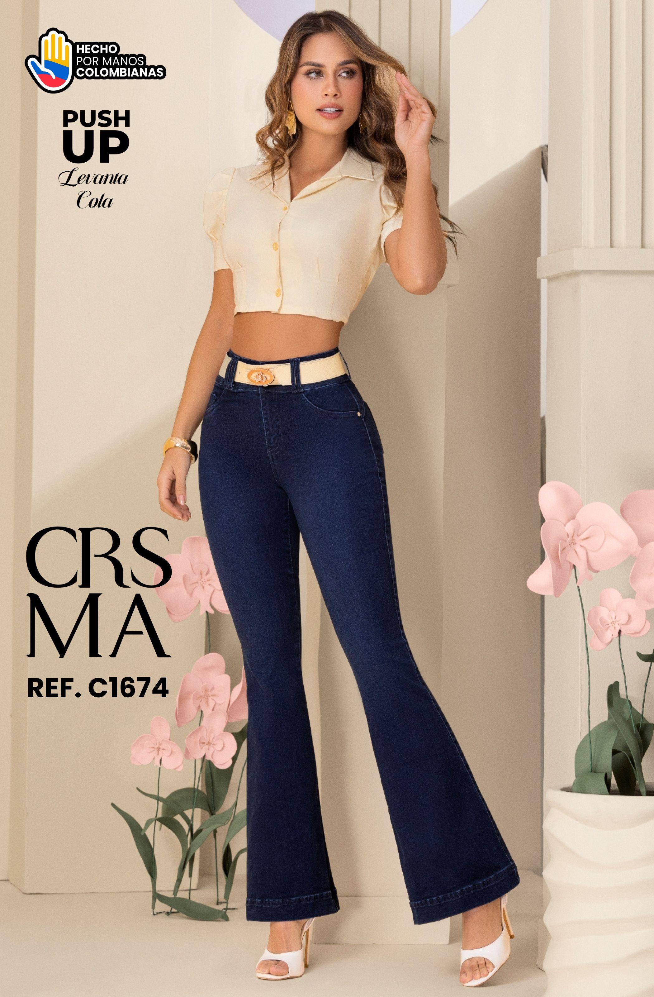 Referencia 070 -C1674 Jean Colombiano con Bolsillos Push Up