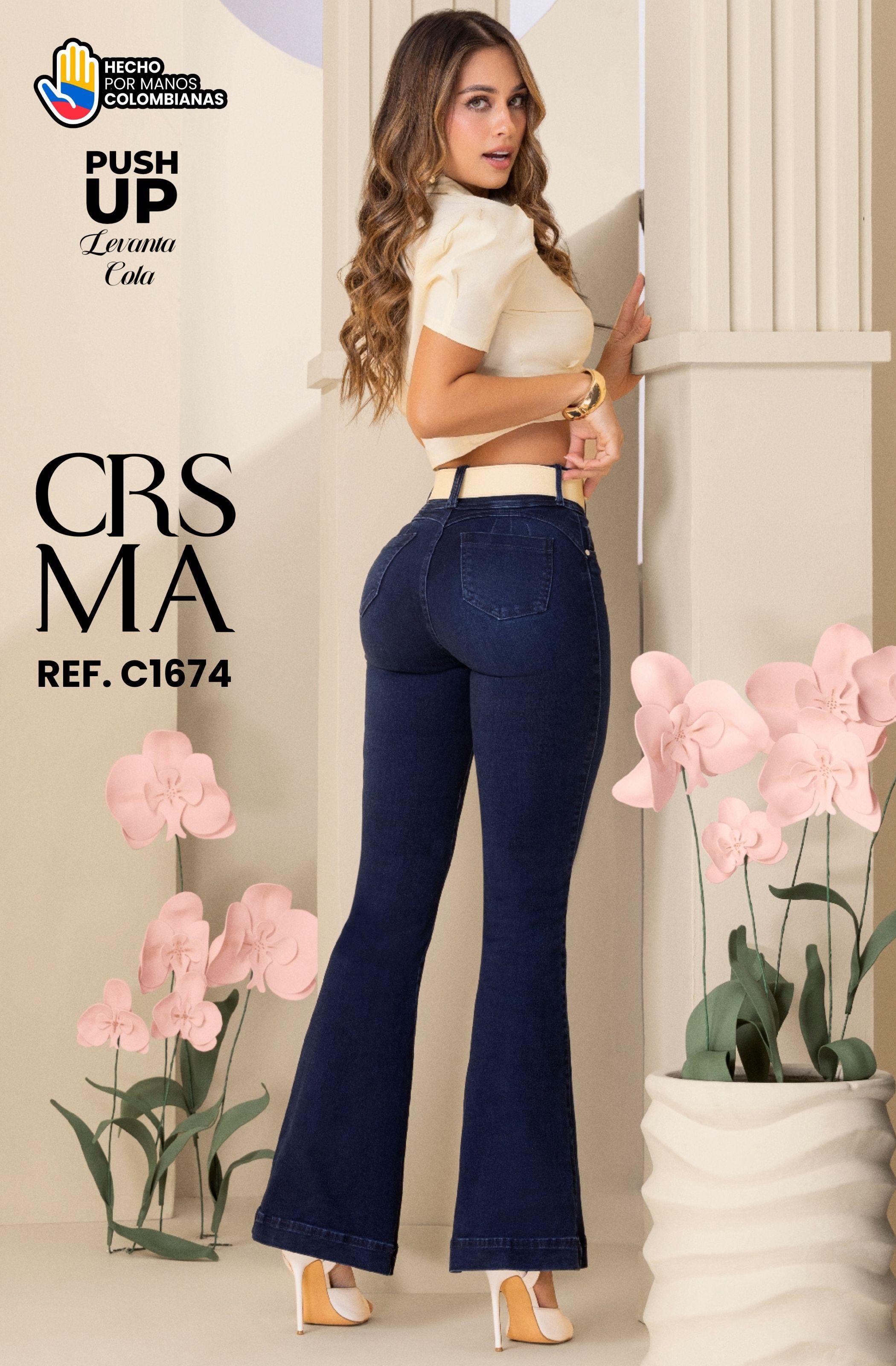 Referencia 070 -C1674 Jean Colombiano con Bolsillos Push Up