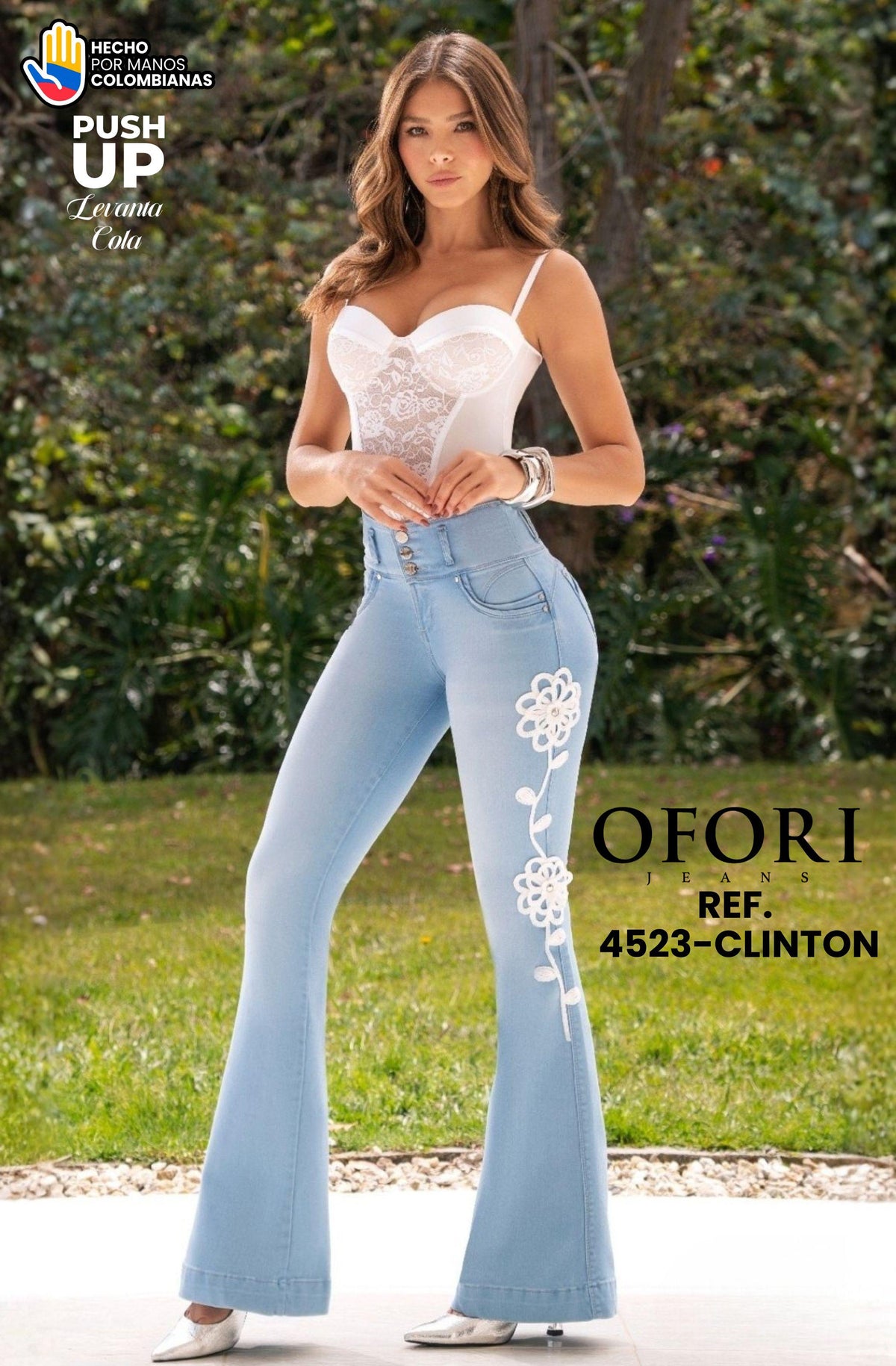 8521447 -4523-CLINTON Jean con Bolsillos Push Up