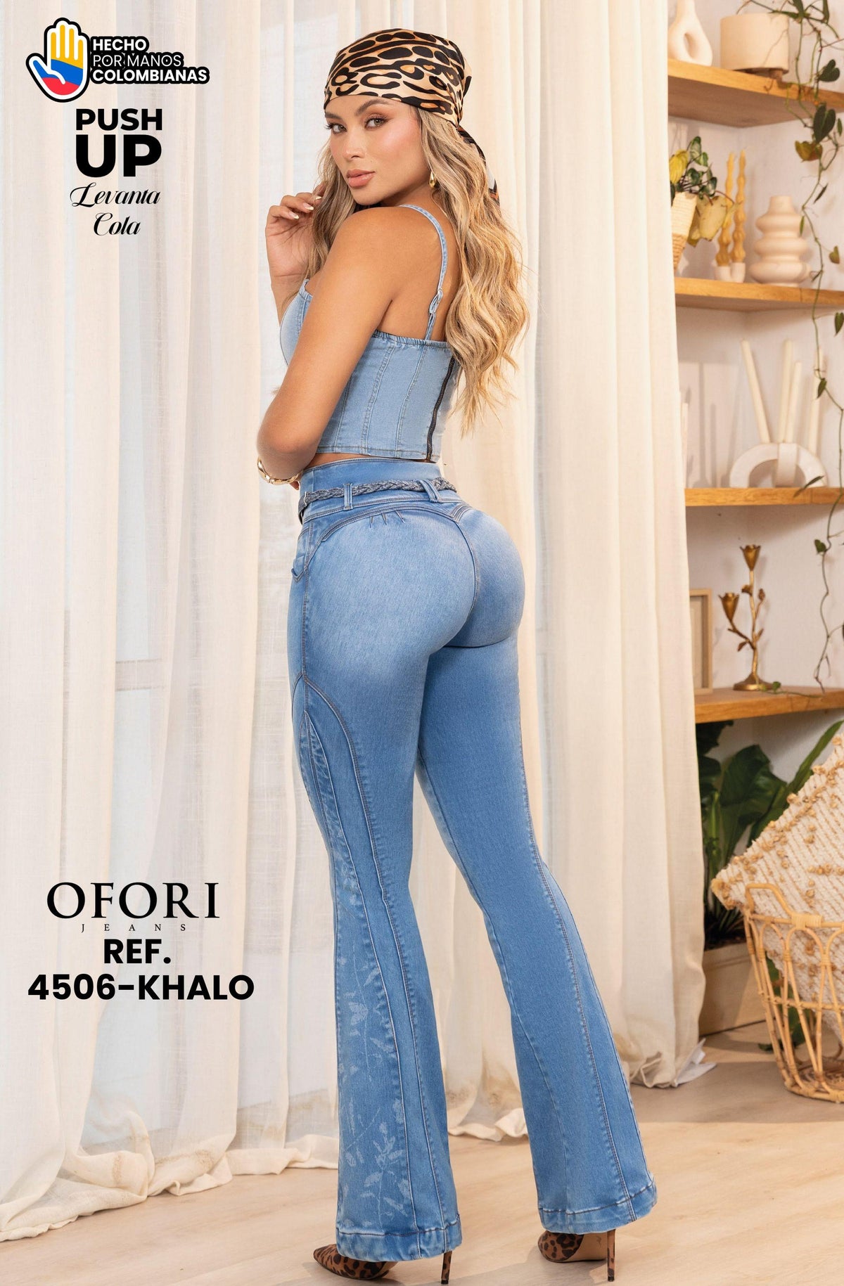 8521447 -4506-KHALO Jean sin Bolsillos Push Up