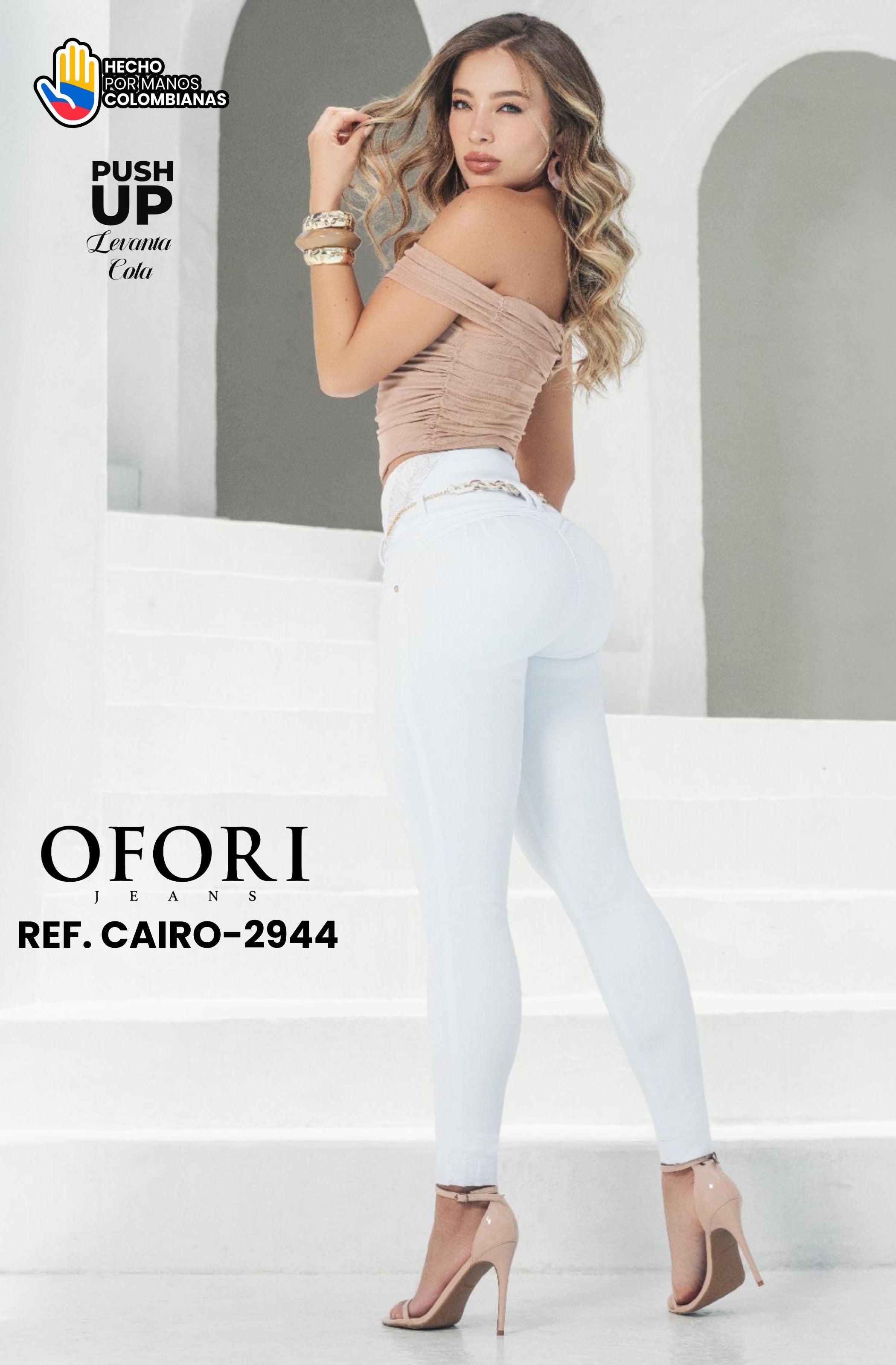 8521447 -CAIRO-2944 Jean sin bolsillos Push Up