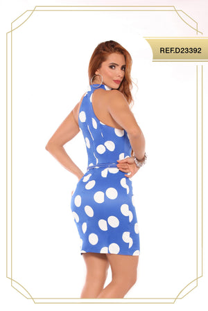 Ref. 003 -D23392 Vestido Americano corto - Ropa Colombiana