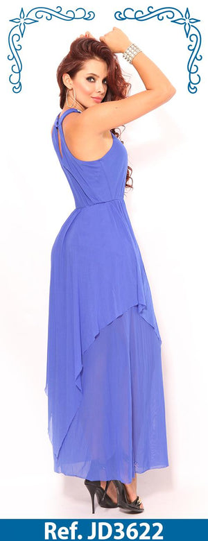 Ref. 003 -JD3622 VESTIDO LARGO AMERICANO - Ropa Colombiana