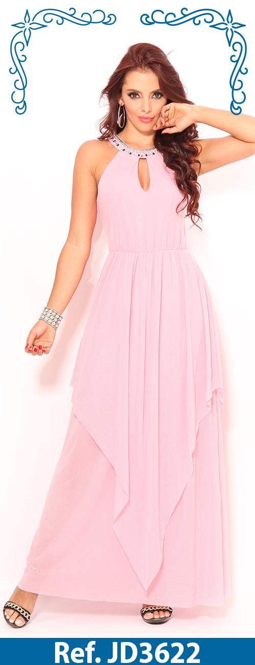 Ref. 003 -JD3622 VESTIDO LARGO AMERICANO - Ropa Colombiana