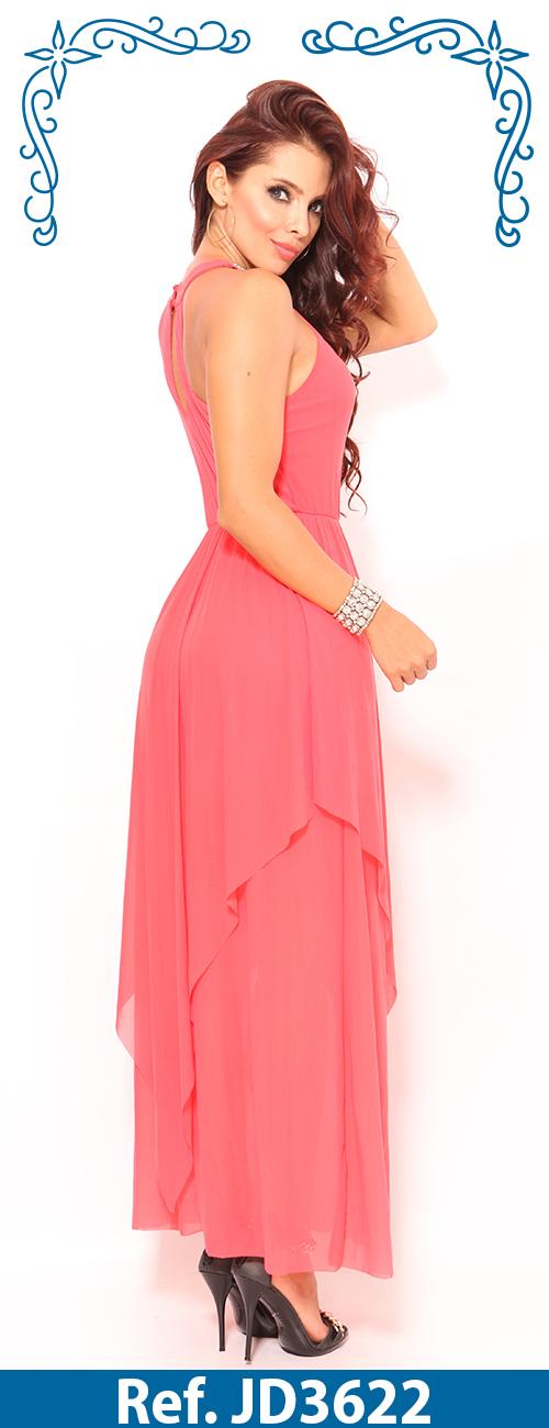 Ref. 003 -JD3622 VESTIDO LARGO AMERICANO - Ropa Colombiana
