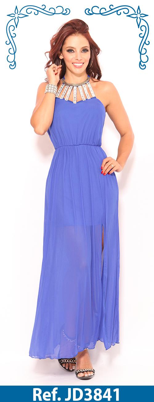 Ref. 003 -JD3841 VESTIDO AMERICANO LARGO - Ropa Colombiana