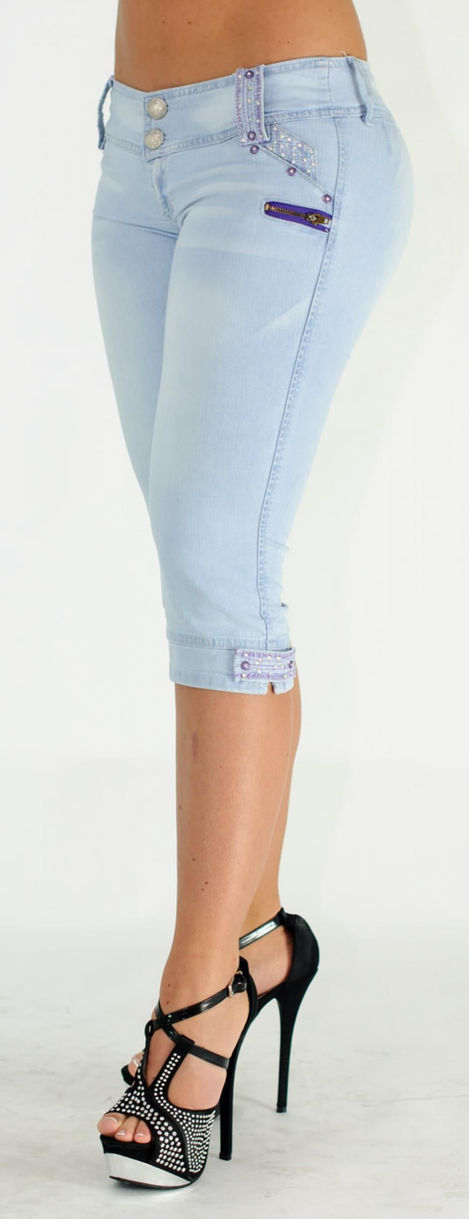 Ref. 001 -4314-1 Jean Capri Cheviotto - Ropa Colombiana