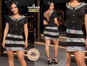 Ref. 004 -2083 Vestido Cereza - Ropa Colombiana