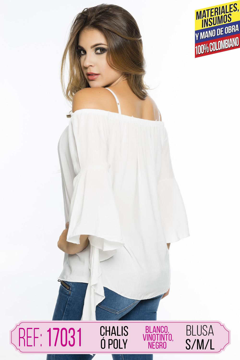 Ref. 004 -17031 BLUSA COLOMBIANA DAMA - Ropa Colombiana