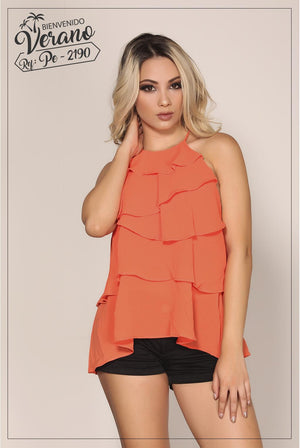 Ref. 003 -PE2190 BLUSA MANGA CORTA - Ropa Colombiana