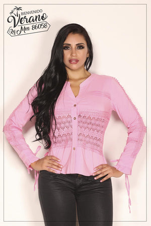 Ref. 003 -MM86058 BLUSA MANGA LARGA - Ropa Colombiana