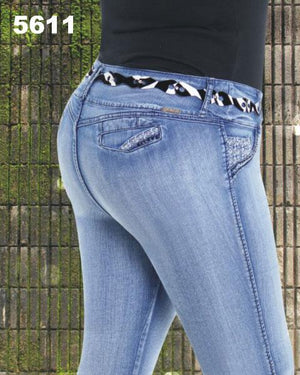Ref. 001 -5611 Jean  CAPRI Levanta cola Colombiano - Ropa Colombiana
