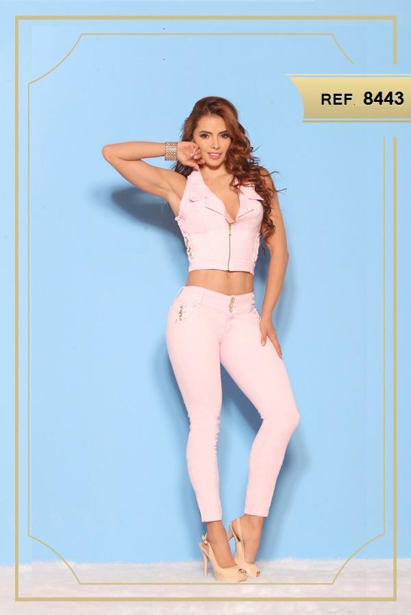 Ref. 018 -8443 APLIQUE CONJUNTO COLOMBIANO - Ropa Colombiana