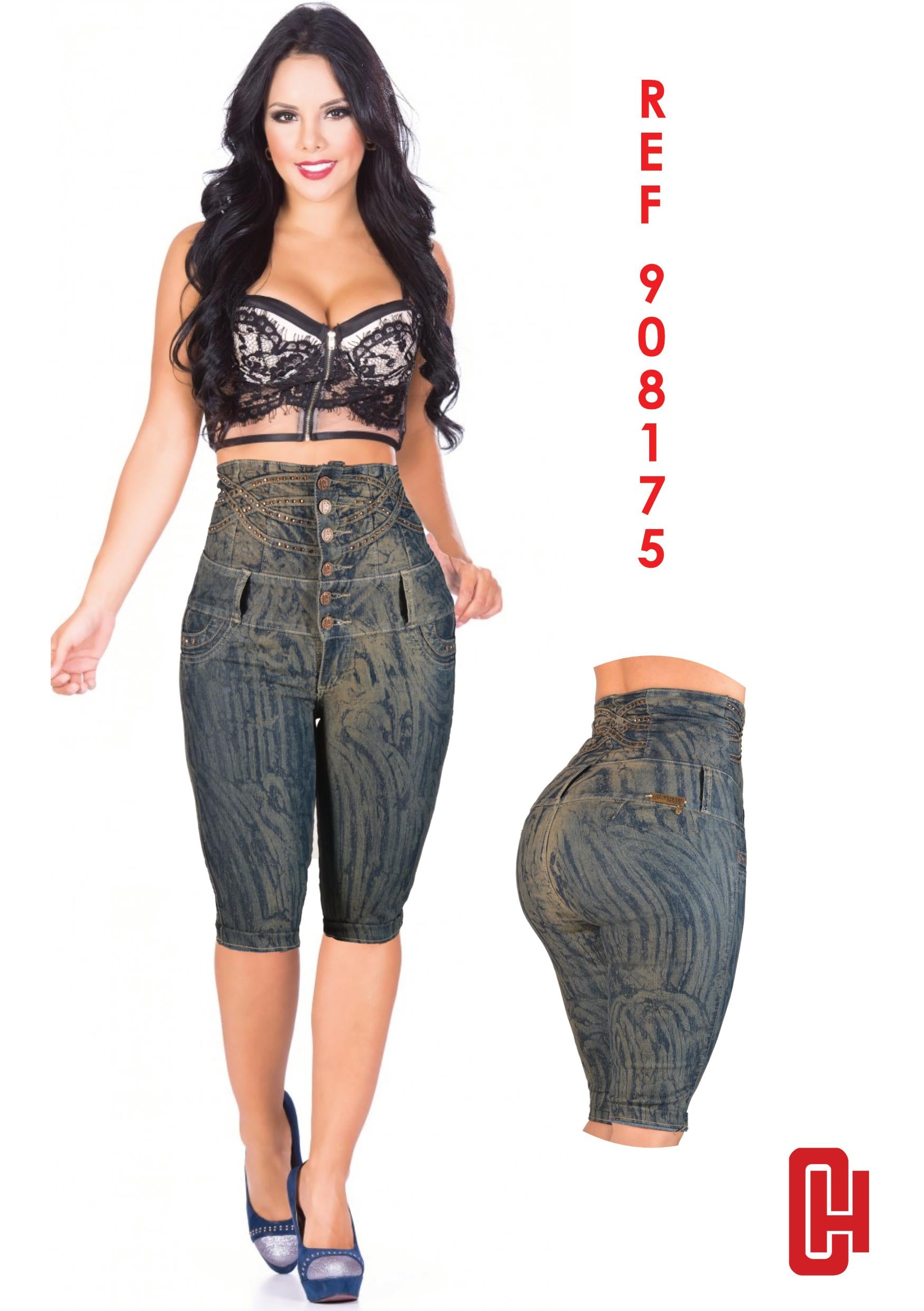 Ref. 001 -908175 Jean Costillero Capri Cheviotto - Ropa Colombiana