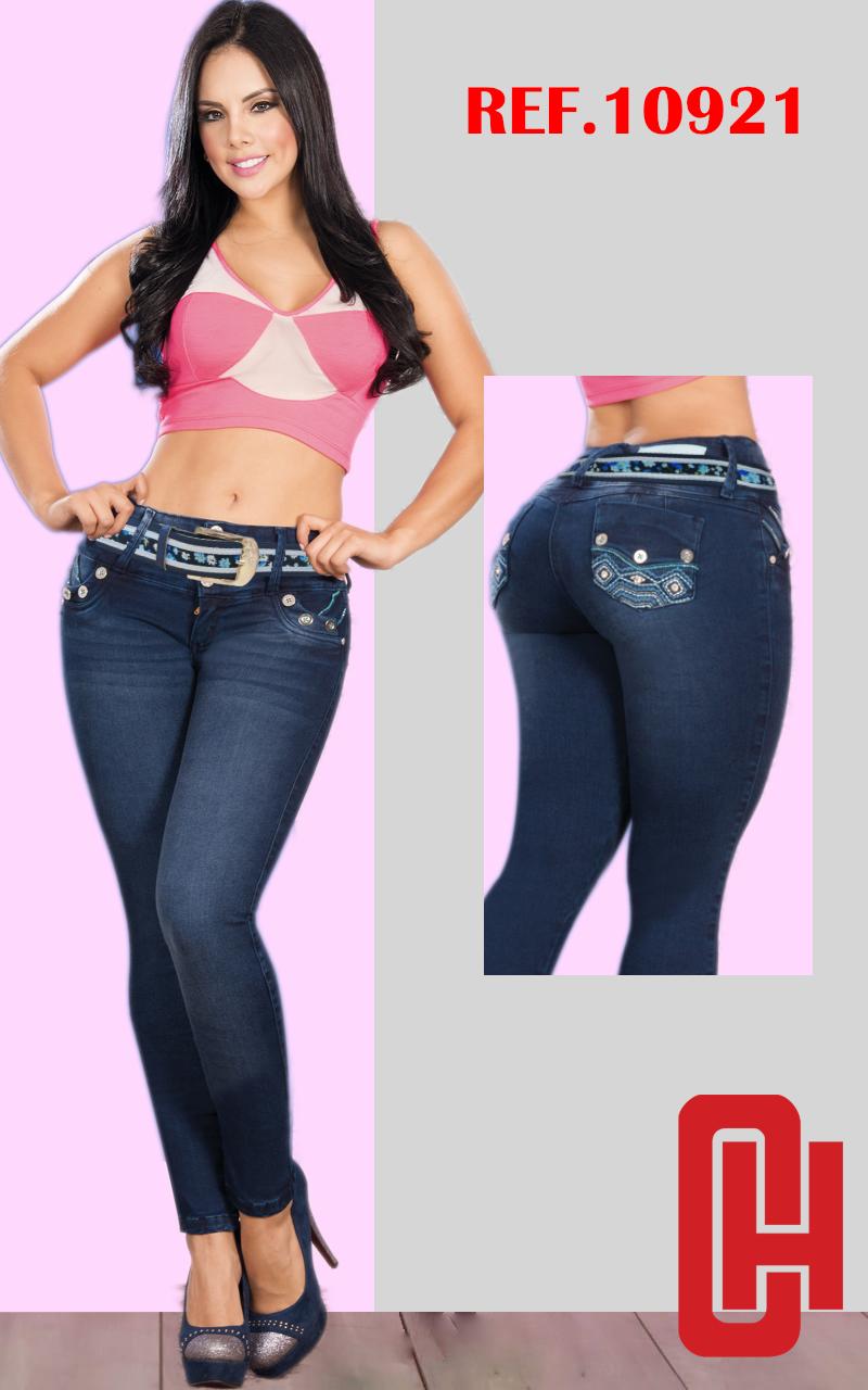 Ref. 001 -10921  Jean levantacola con bolsillos - Ropa Colombiana
