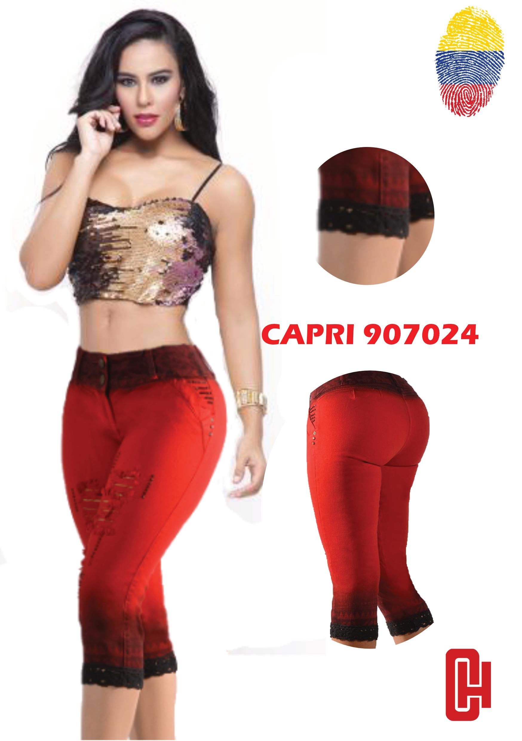 Ref. 030 - 907024 PASSION Capri Corto Colombiano Levantacola - Ropa Colombiana