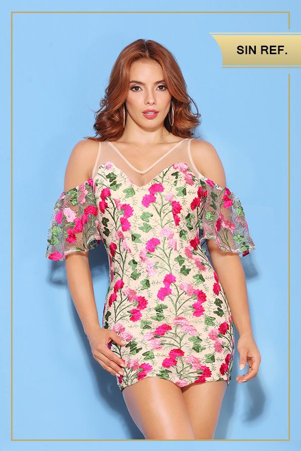 Ref. 003 -D7280 Vestido Colombiano sexy - Ropa Colombiana