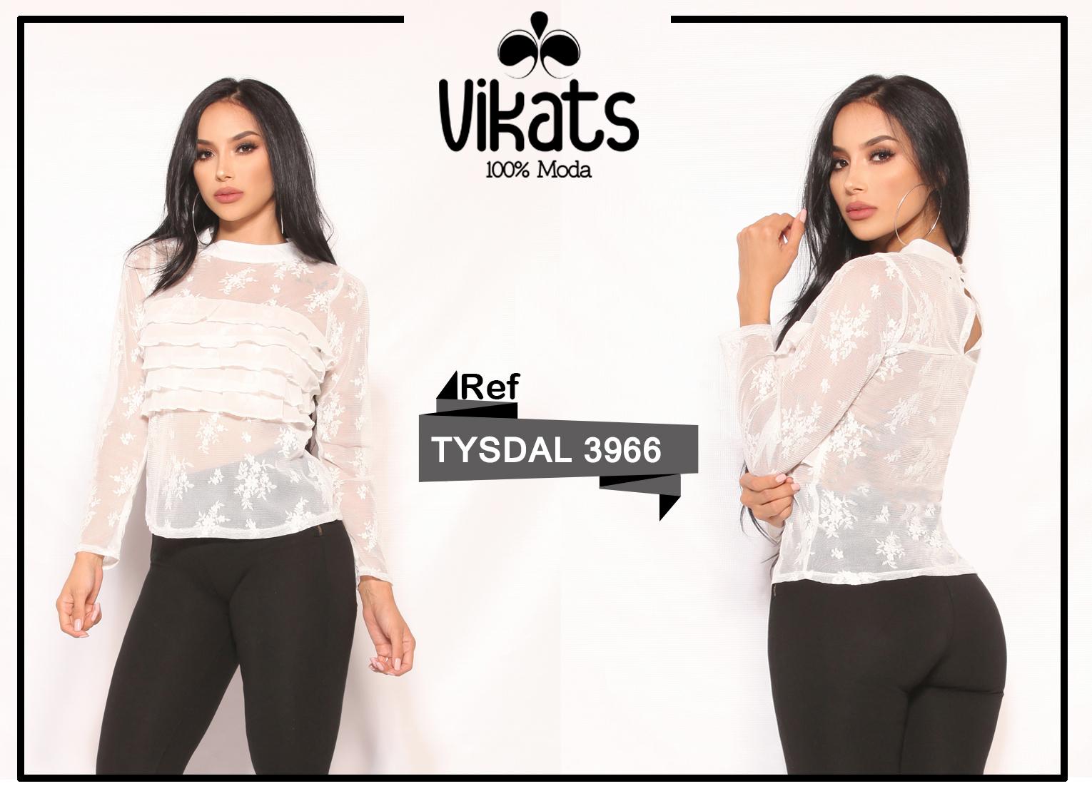 Ref. 044 -3966 Blusa Colombiana Sexy de Moda Manga Larga - Ropa Colombiana