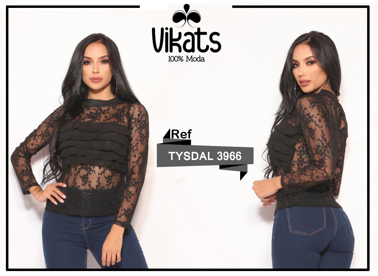 Ref. 044 -3966 Blusa Colombiana Sexy de Moda Manga Larga - Ropa Colombiana