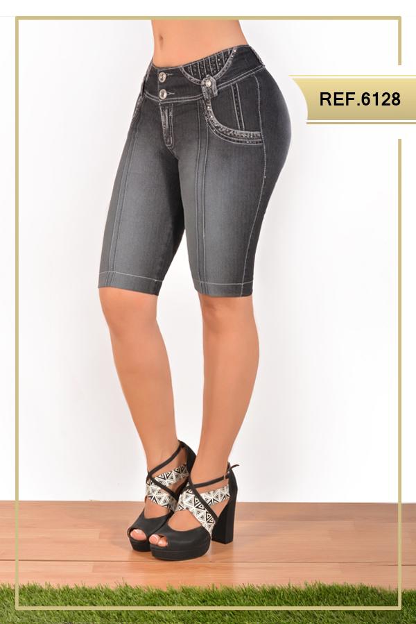 Ref. 001 -6128C Jean Capri Colombiano Horma Perfecta - Ropa Colombiana