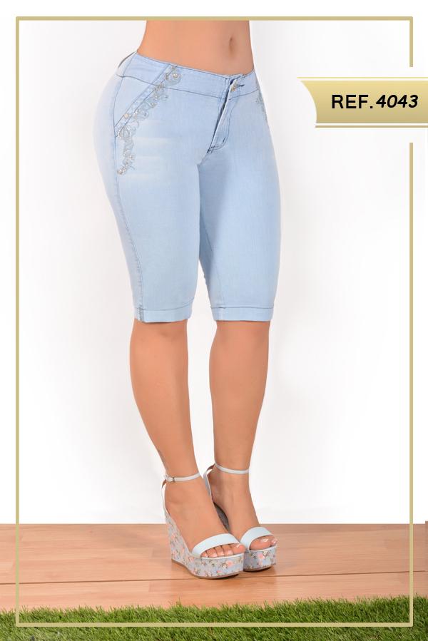 Ref. 001 -4043C Jean Capri Cheviotto - Ropa Colombiana