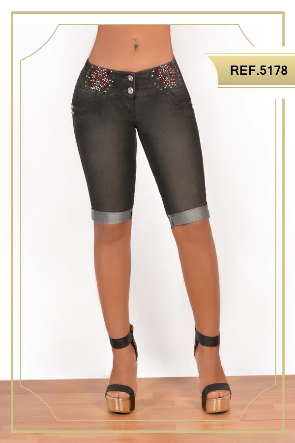 Ref. 001 -5178 Pantalon Capri Colombiano Levanta cola - Ropa Colombiana