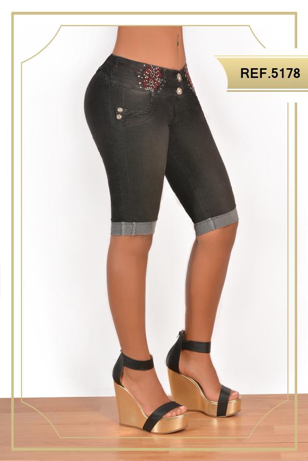 Ref. 001 -5178 Pantalon Capri Colombiano Levanta cola - Ropa Colombiana