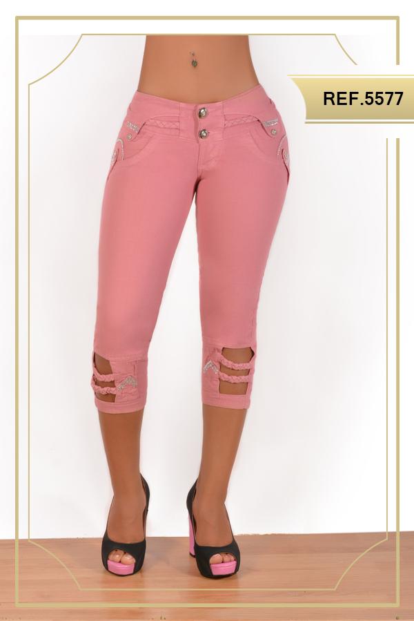 Ref. 001 -5577 Jean Capri Cheviotto - Ropa Colombiana