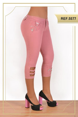 Ref. 001 -5577 Jean Capri Cheviotto - Ropa Colombiana