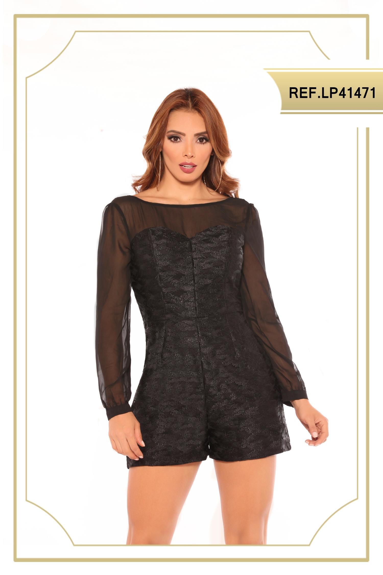 Ref. 003 -LP41471 ENTERIZO MANGA LARGA SHORT - Ropa Colombiana