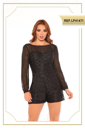 Ref. 003 -LP41471 ENTERIZO MANGA LARGA SHORT - Ropa Colombiana