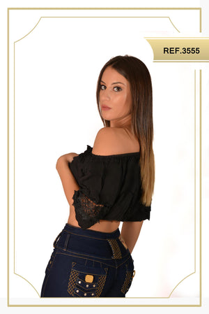 Ref. 015 -3555 BLUSA DAMA MANGA CORTA - Ropa Colombiana