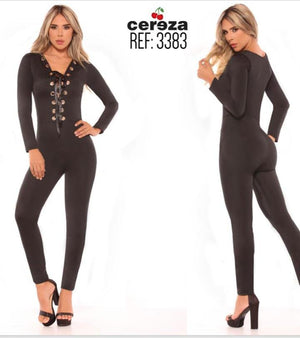 Ref. 004 -3383 Enterizo de Moda Colombiano Sensual con Mangas largas - Ropa Colombiana