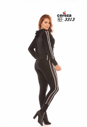 Ref. 004 -3313CHANEL Conjunto Colombiano De Moda Tipo Deportivo - Ropa Colombiana