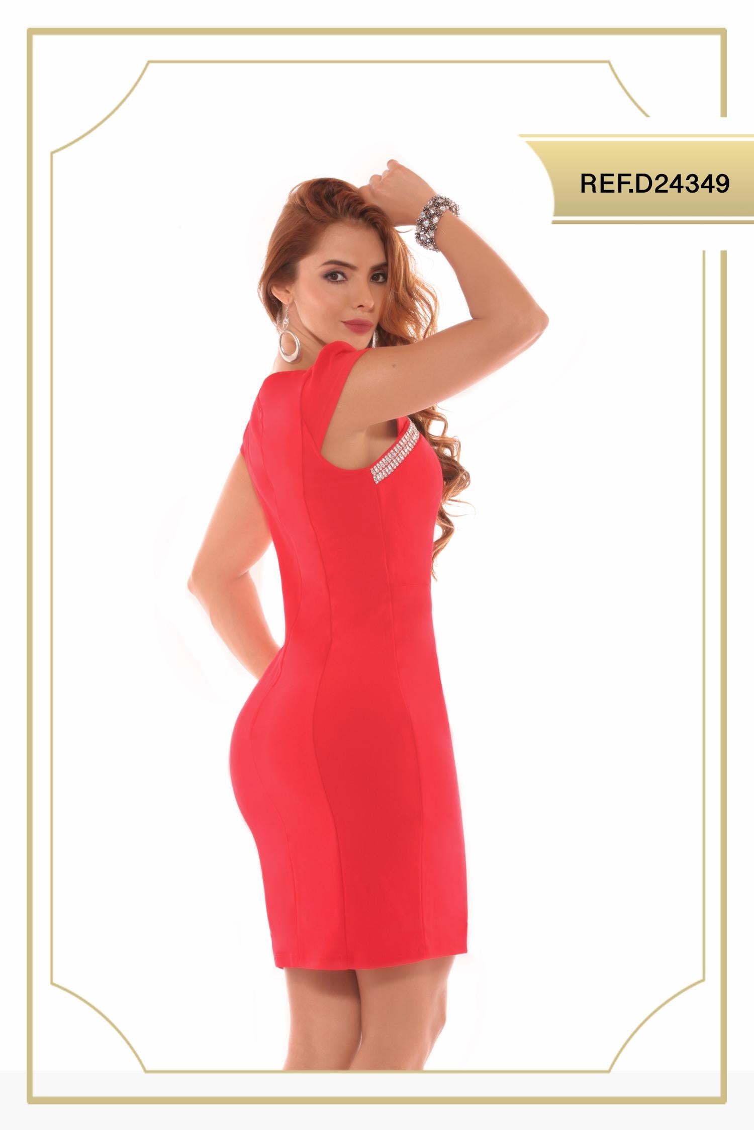 Ref. 003 -D24349 Elegante Vestido Corto de Fiesta - Ropa Colombiana
