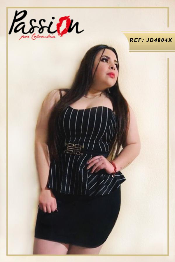 Ref. 003 -JD4804X Vestido Corto Americano tallas especiales plus - Ropa Colombiana