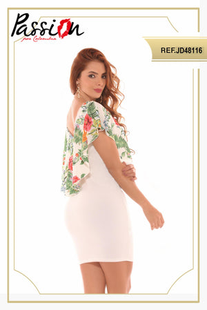 Ref. 003 -JD48116 Vestido  corto para dama - Ropa Colombiana