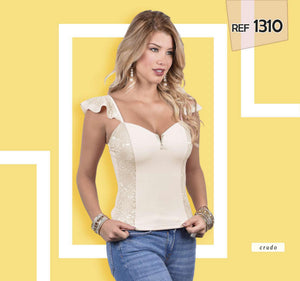 Ref. 055 -1310 Blusa Hecha en Colombia Con Telas de Excelente calidad y Diseño Exclusivo - Ropa Colombiana