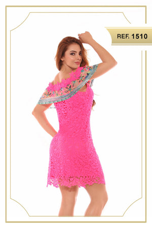 Ref. 003 -1510 Vestido fiesta corto - Ropa Colombiana