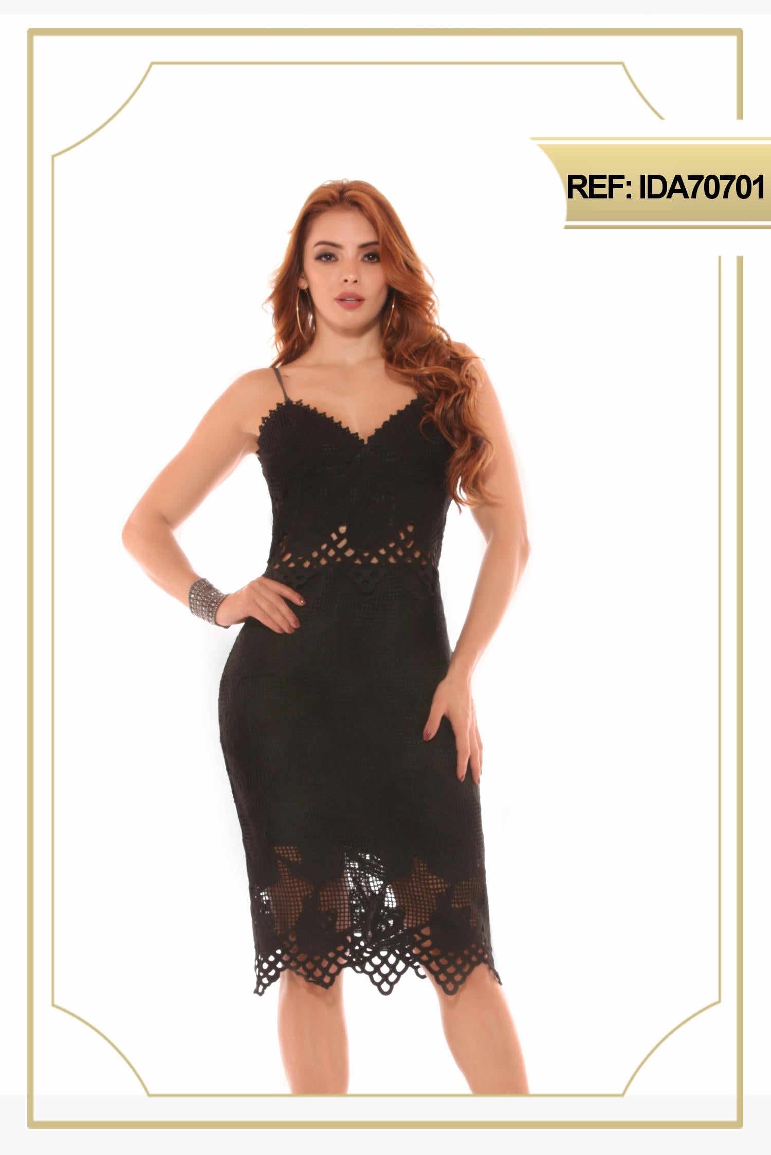 Ref. 003 -IDA70701 VESTIDO DE FIESTA CORTO - Ropa Colombiana