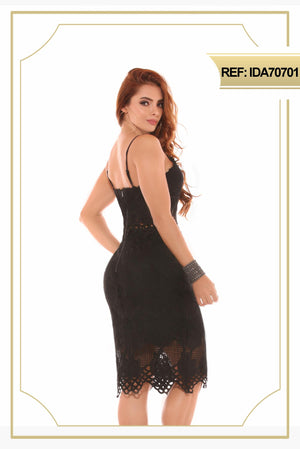 Ref. 003 -IDA70701 VESTIDO DE FIESTA CORTO - Ropa Colombiana