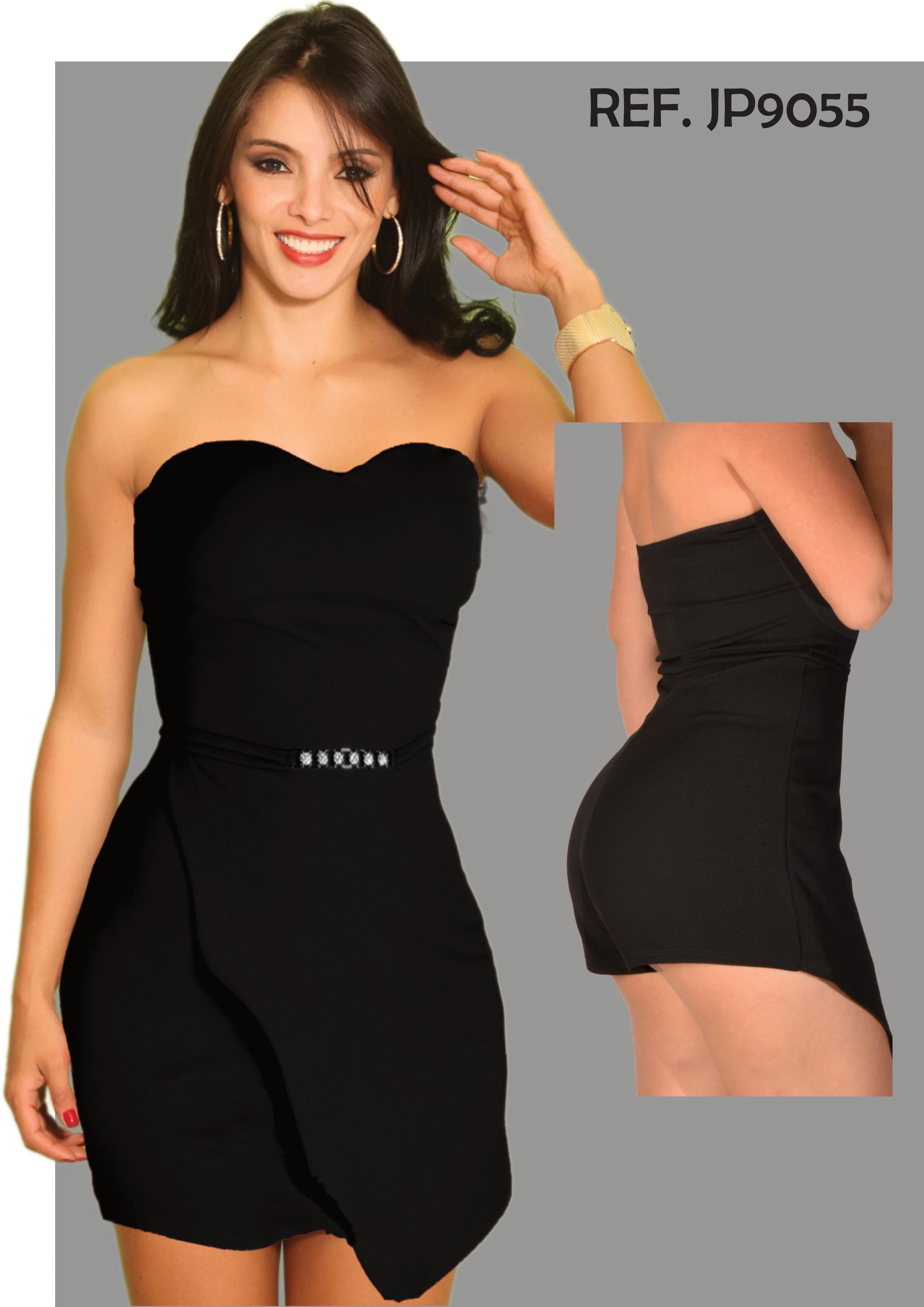 Ref. 003 -JP9055 Enterizo Americano de Moda, Tipo short atras y falda adelante