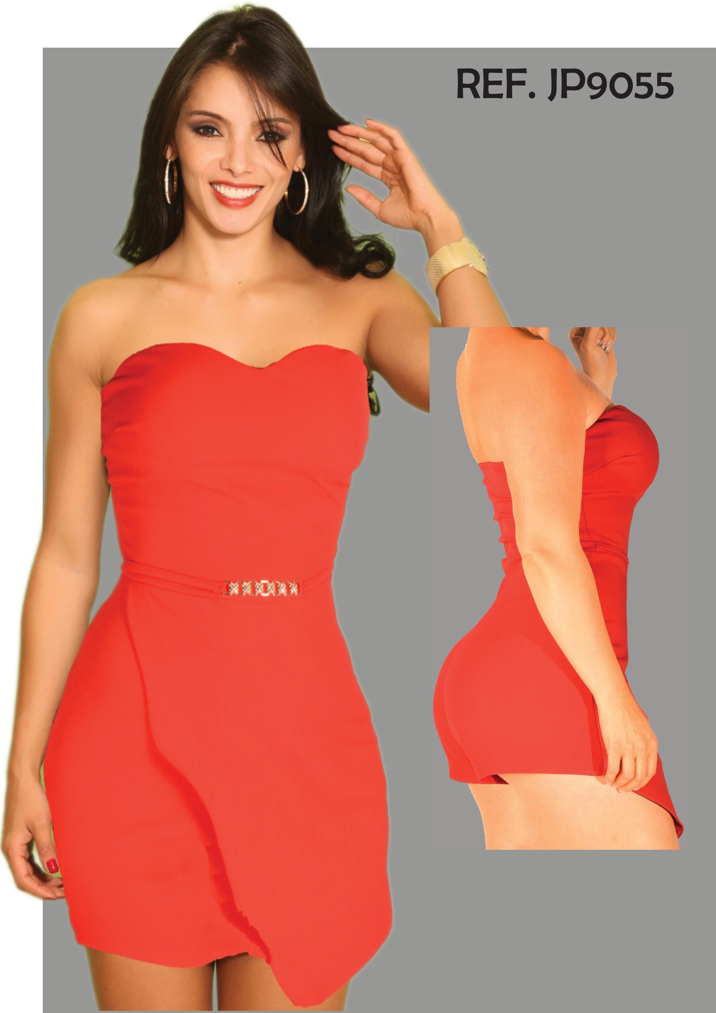 Ref. 003 -JP9055 Enterizo Americano de Moda, Tipo short atras y falda adelante - Ropa Colombiana