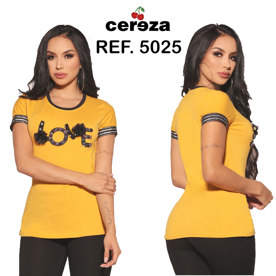 Ref. 004 -5025 Fabulosa Blusa de Moda Colombiana manga corta - Ropa Colombiana