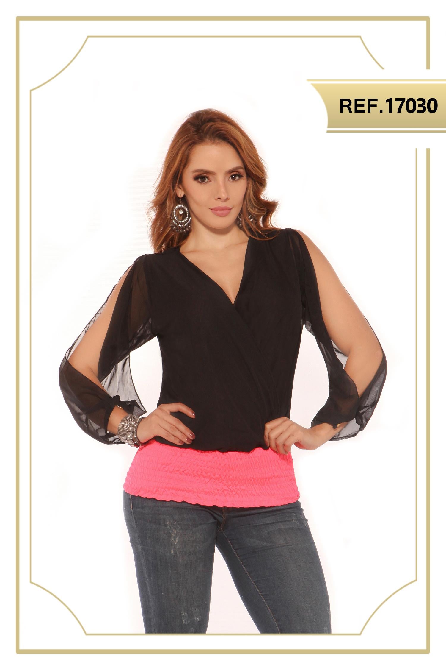 Ref. 004 -17030 BLUSA COLOMBIANA  DAMA - Ropa Colombiana