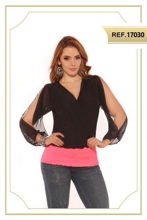 Ref. 004 -17030 BLUSA COLOMBIANA  DAMA - Ropa Colombiana