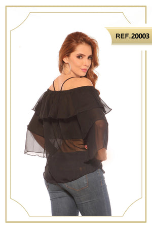 Ref. 004 -20003 BLUSA COLOMBIANA MANGA LARGA - Ropa Colombiana