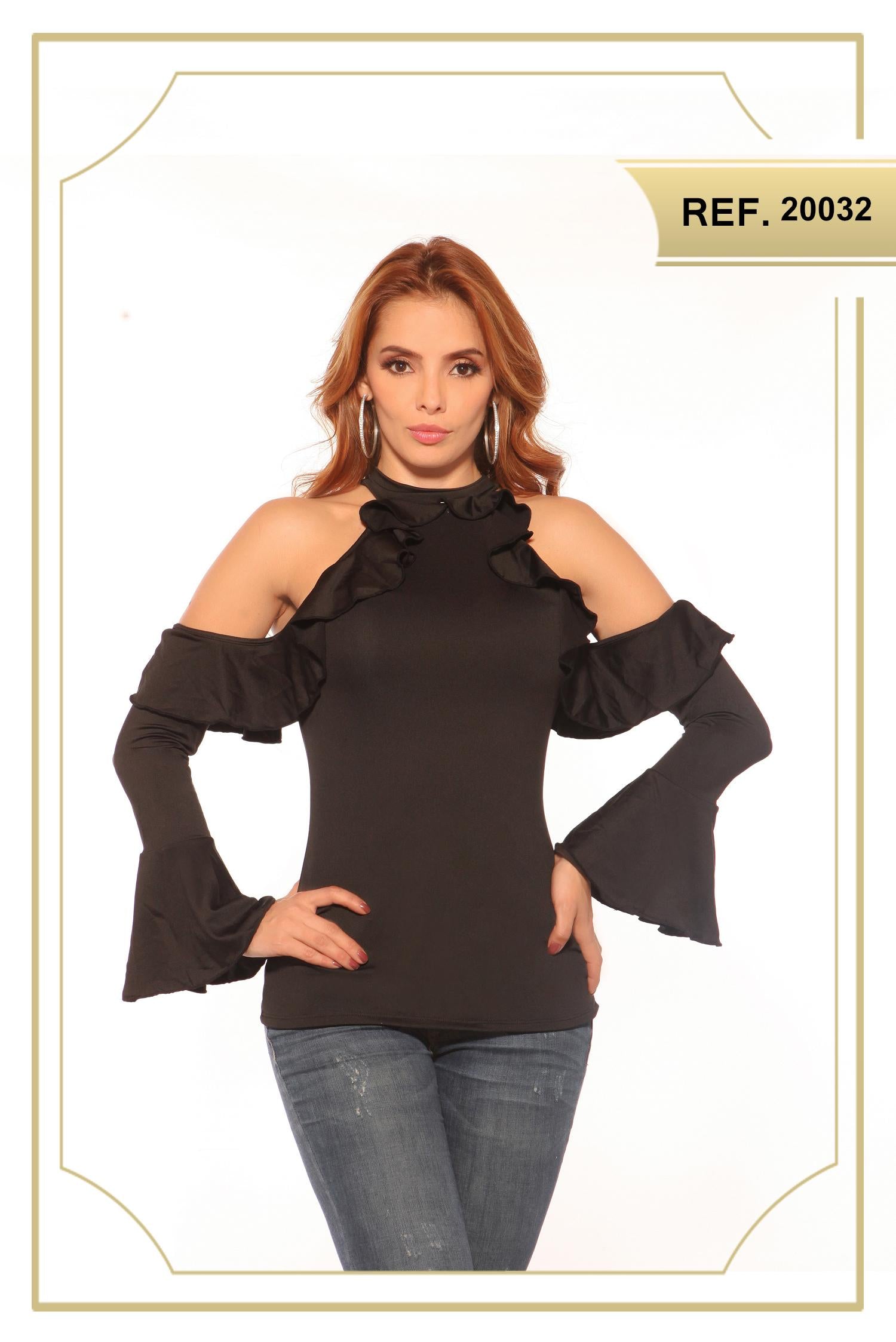 Ref. 004 -20032 APLI Blusa Manga Larga - Ropa Colombiana